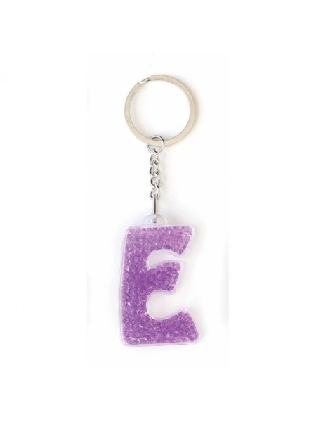 Брелок акриловый буква "E" фиолетовая, Yes Weekend