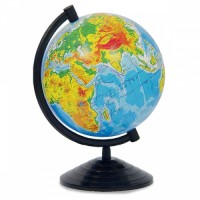 Глобус фізичний на пластиковій підставці, 26см Марко Поло, укр.мов