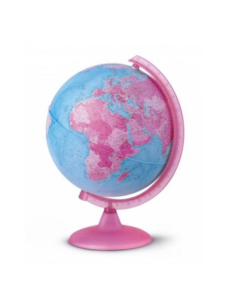 Глобус с подсветкой на пластиковой подставке, 25см Pink, на рус.яз, Tecnodidattica
