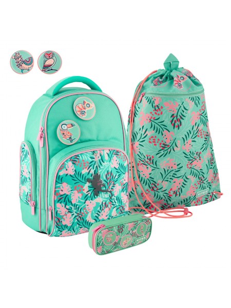 Школьный набор Kite Tropical (ранец K20-706M-5+пенал+сумка для обуви)