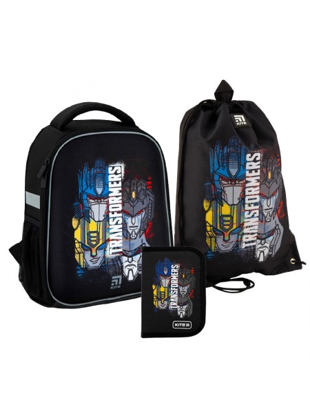Школьный набор Kite Transformers (ранец TF20-555S+пенал+сумка для обуви)