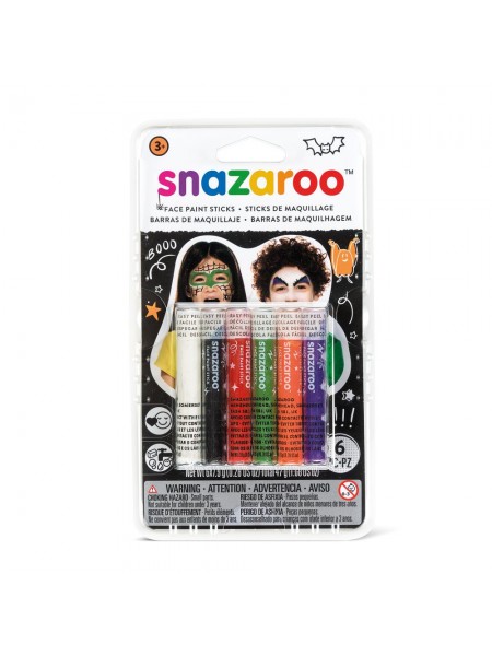 Набор карандашей для грима Snazaroo Halloween 6 цветов (1160603)