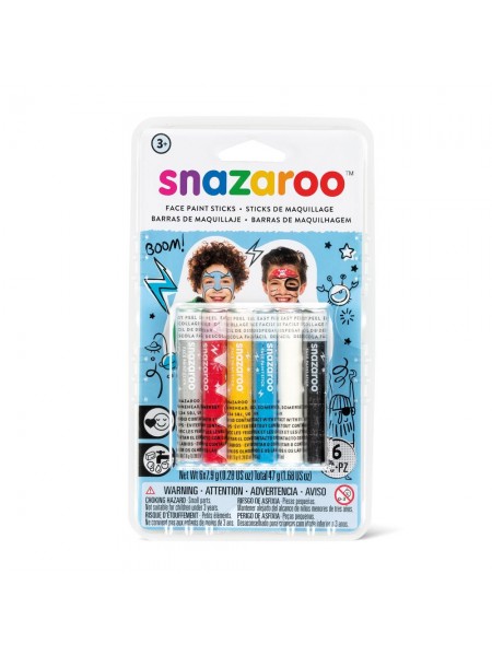Набор карандашей для грима Snazaroo Boys 6 цветов (1160602)