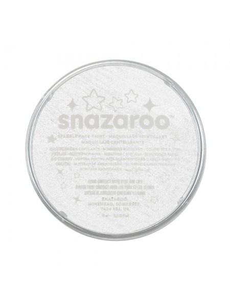 Краска для грима Snazaroo Sparkle 18 мл, белый (1118001)