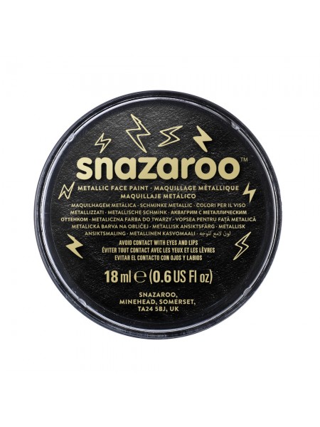 Краска для грима Snazaroo Metallic 18 мл, черный (1118110)