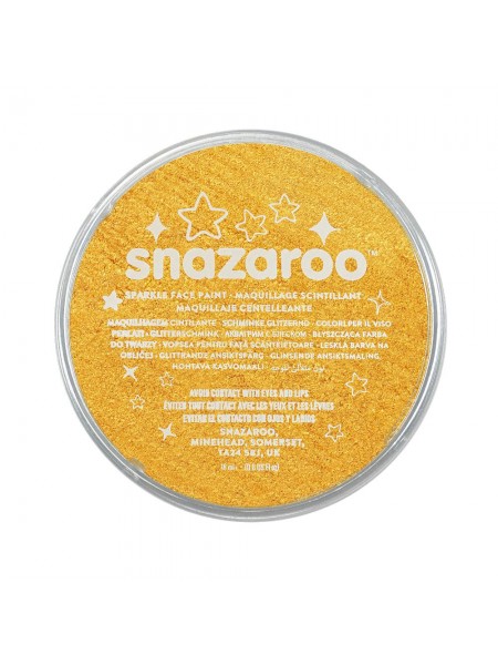 Краска для грима Snazaroo Sparkle 18 мл, желтый (1118221)