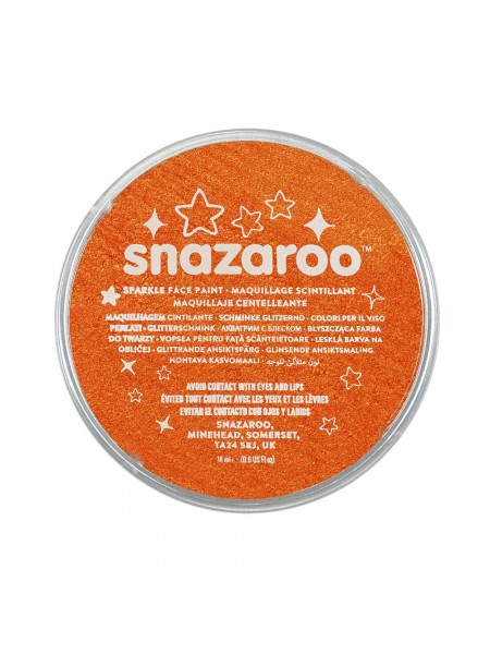 Краска для грима Snazaroo Sparkle 18 мл, оранжевый (1118531)