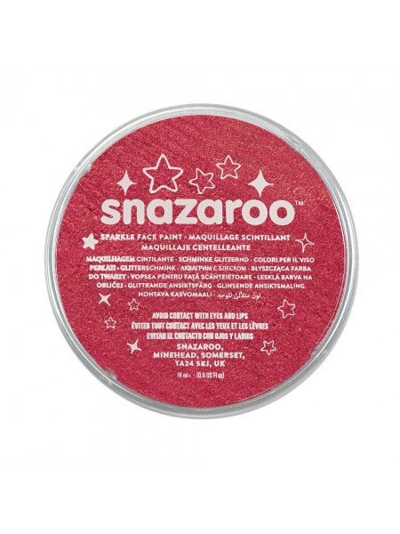Краска для грима Snazaroo Sparkle 18 мл, красный (1118550)